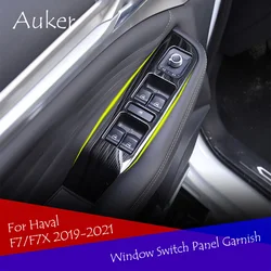 Car window switch panel adjust cover trim stickers strips  decoration car style For Haval F7/F7X 2019-2023 Accessories