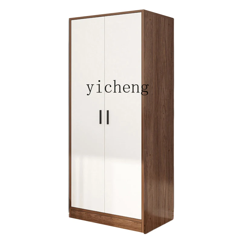 

ZK solid wood wardrobe small apartment small room wardrobe household bedroom storage simple wardrobe decoration