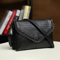 1PC S/L Women Black Handbags Women PU Messenger Bag Shoulder Bag Female Casual Crossbody Bag Retro Purse