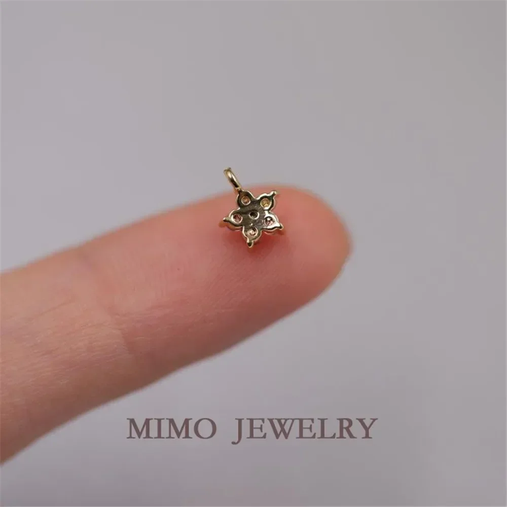 

Gilt florets Flower Single ring pendant copper plated 14K gold DIY handcrafted accessory