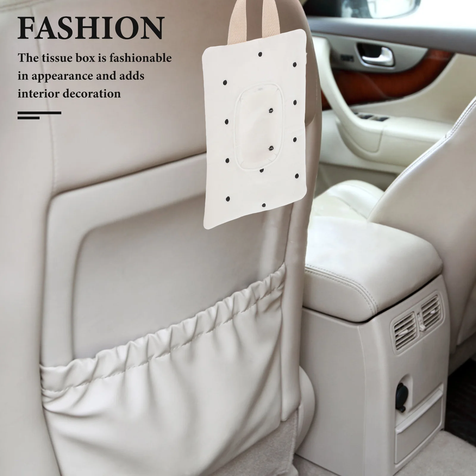 

Car Tissue Box Paper Towel Holder Portable Dispenser Bag Polka Dot Travel Vehicle Compatible Size Napkin Storage Solution