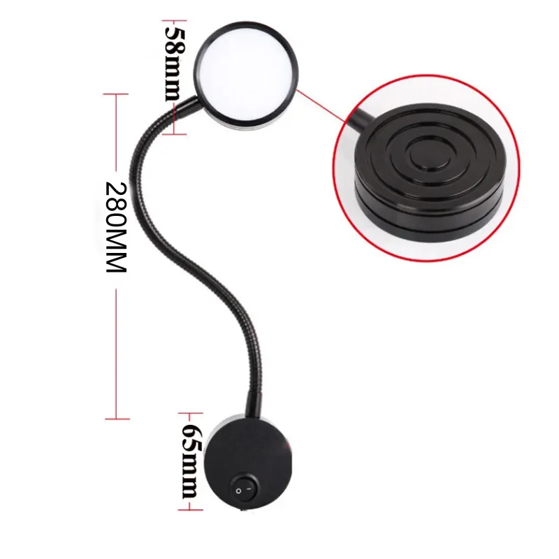 LED Book Lamp Wall Night Light  AC85-265V 5W 3W Bedside Working Study Reading Lamp Wall Sconces Lamp With Switch