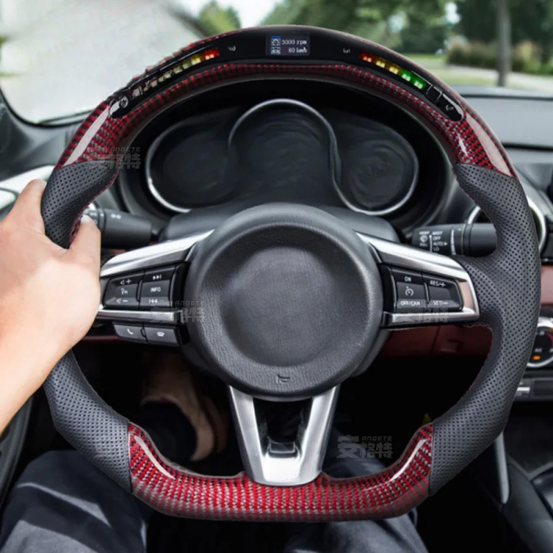 For MX-5  Factory direct salescarbon fiber LED smart car modified steering wheel assembly