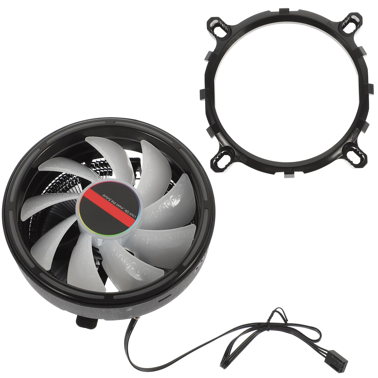 Chłodzenie CPU do komputera stacjonarnego, kolorowe światło, radiator, wysoka wydajność, cichy wentylator aluminiowy RGB LED.