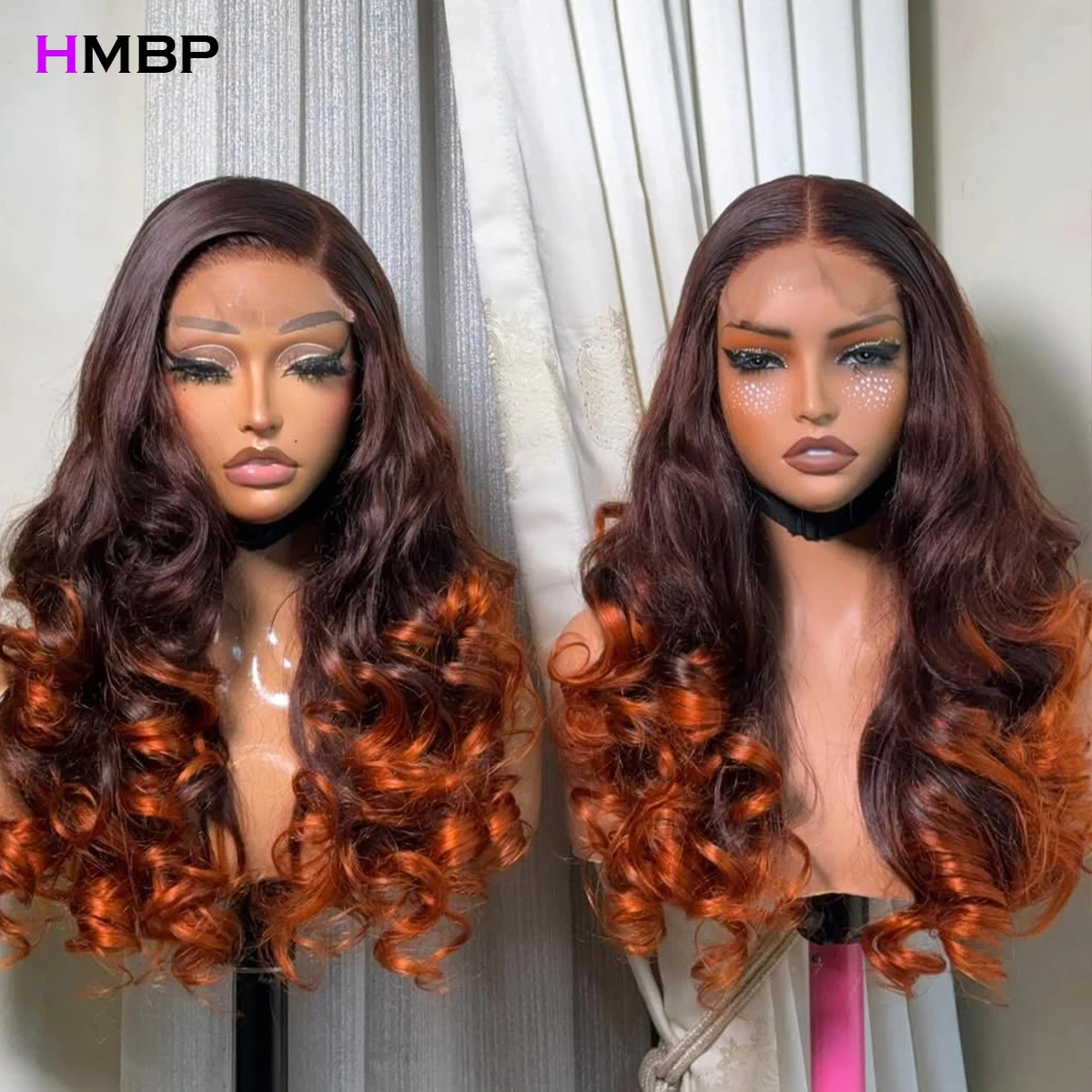 450 Density Bouncy Wigs Human Hair 4/350 Loose Wave Curly Human Hair Wig 13x6/13x4 HD Transparent Lace Frontal Wig Preplucked