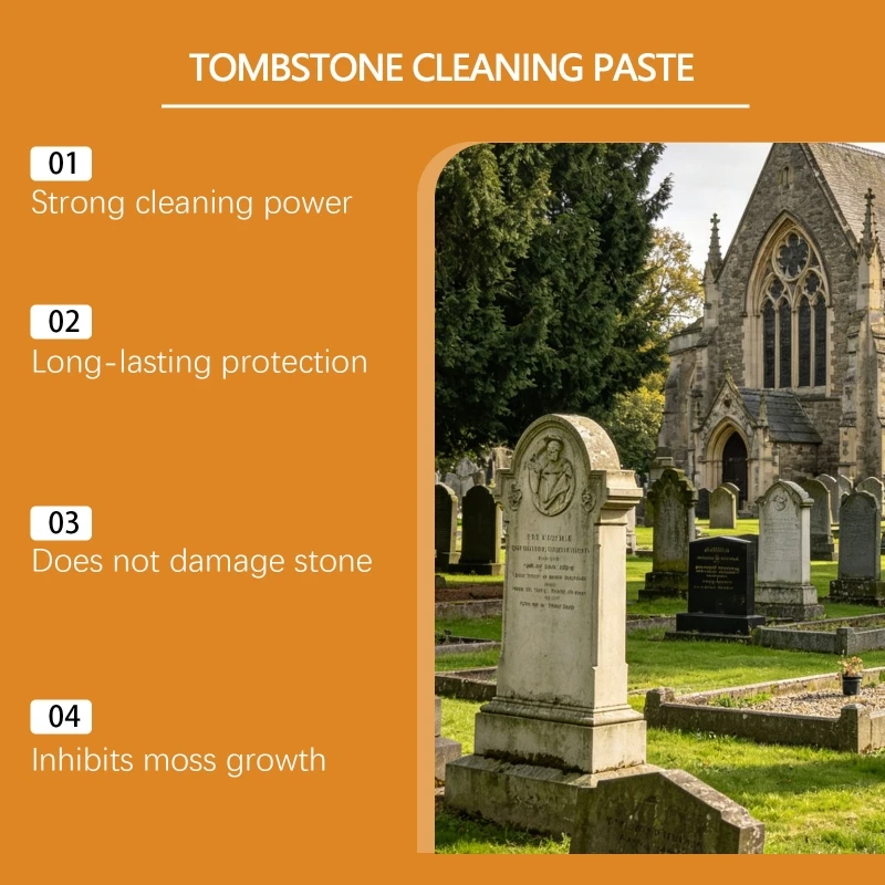   Stone Washing Cleaning Cream for Grave Marker Headstones Maintenance Care Tasks