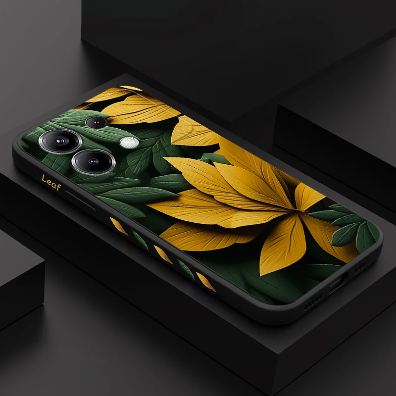 Carve A Leaf Phone Case For Xiaomi Poco X6 M5 M5S F5 X5 F4 X4 M4 F3 M3 X3 F2 Pro 4G 5G GT Silicone Cover