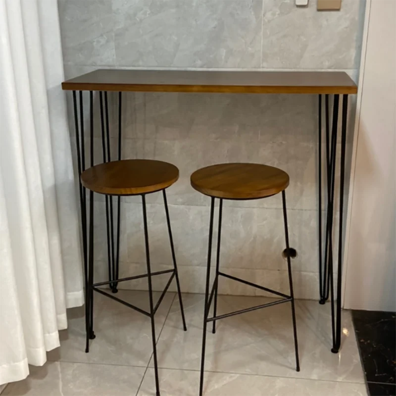 Small Modern Bar Table Design Bistro Wall Reception Cocktail Bar Counter Table High Coffee Muebles De Cocina Home Furnitures