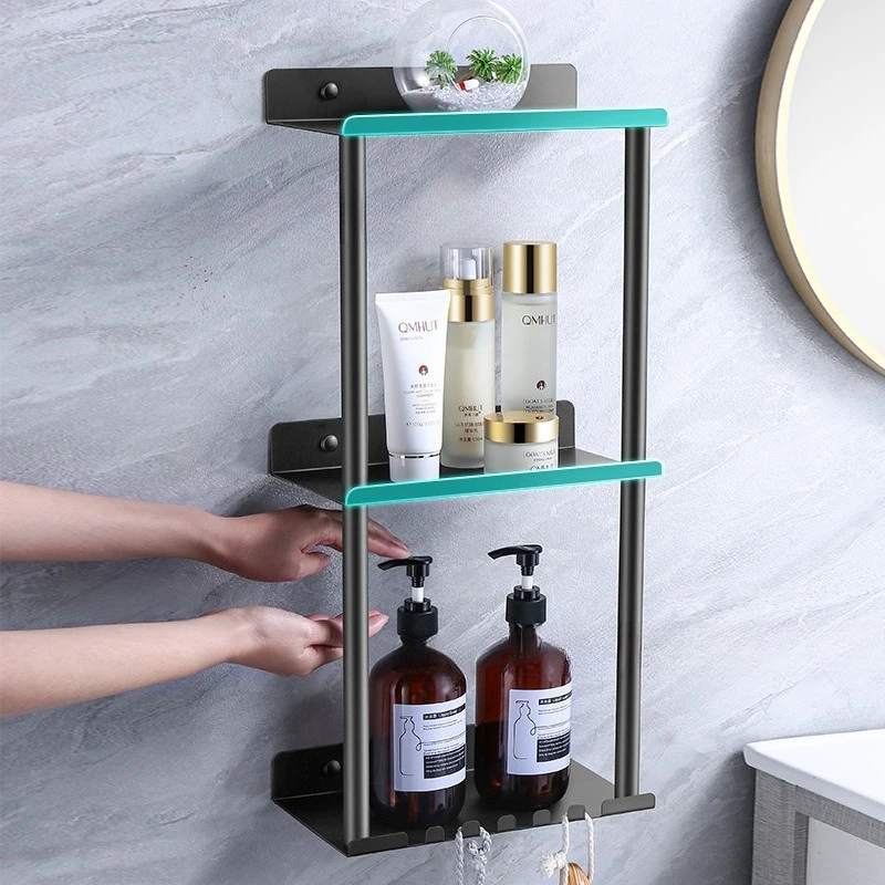 

Cross-border new stainless steel rack bathroom towel multi-layer toilet storage rack hotel wall towel