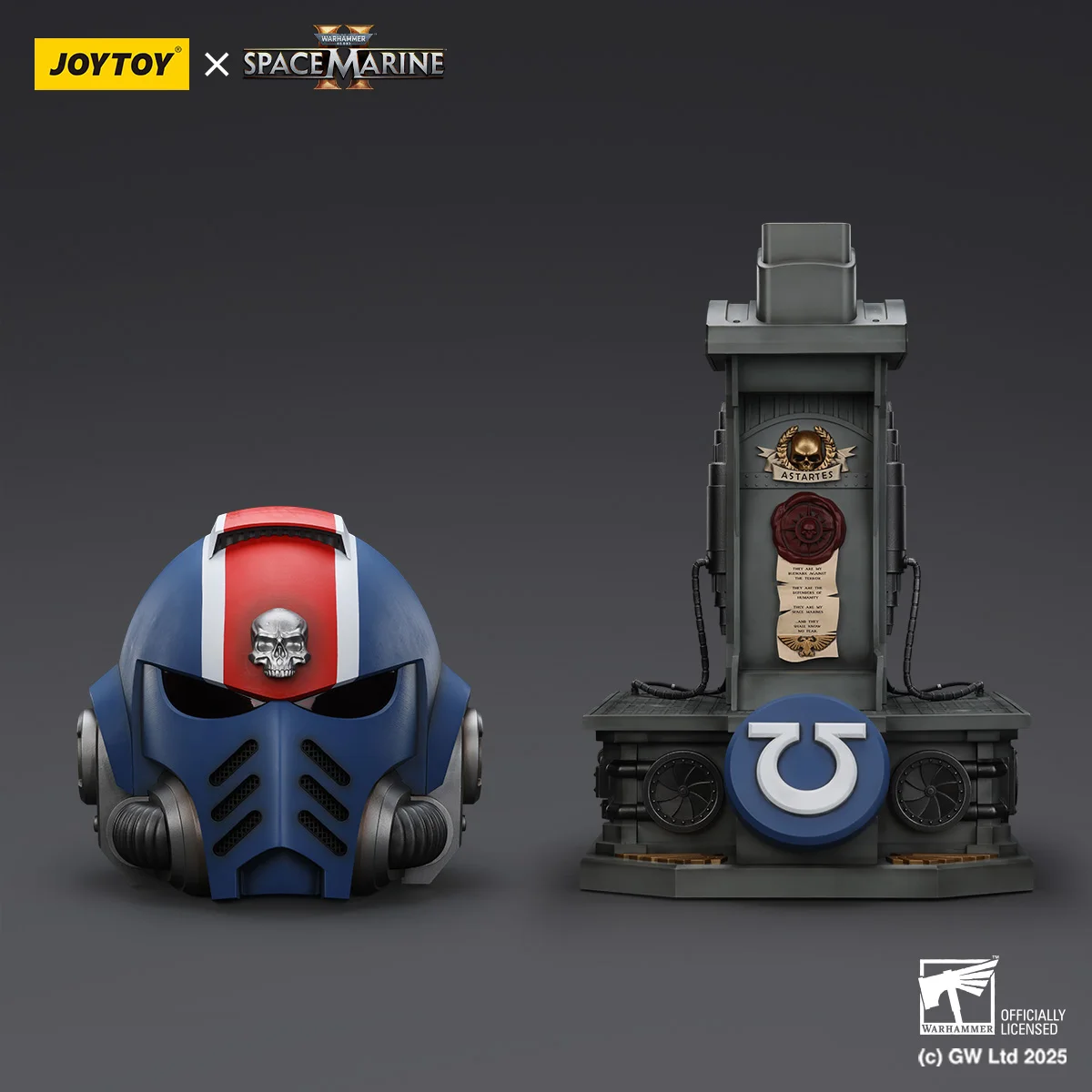 خوذة JOYTOY Warhammer 40K Titus' MKX 1:1 ألعاب شخصيات الحركة نموذج Titus مشاة البحرية الفضائية 2 مجموعة خوذات الترامارين