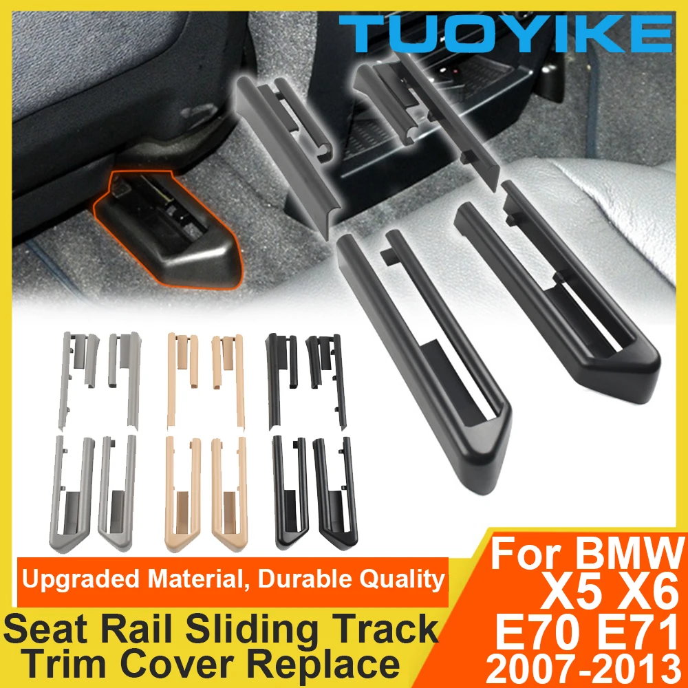 

LHD RHD Car Front Rear Left Right Seat Rail Sliding Track Cover Trim Replace Black Gray Beige For BMW X5 X6 E70 E71 2007-2013