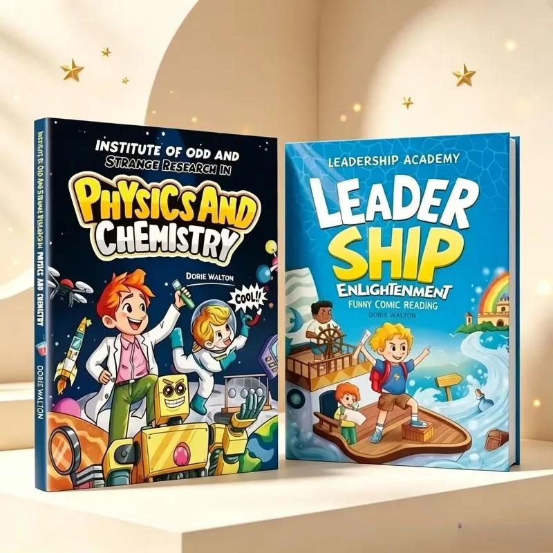 1/2 Books Set Leadership & Weird Wacky Research Institute Physics Chemistry Educational English Early Reading Gifts for Children
