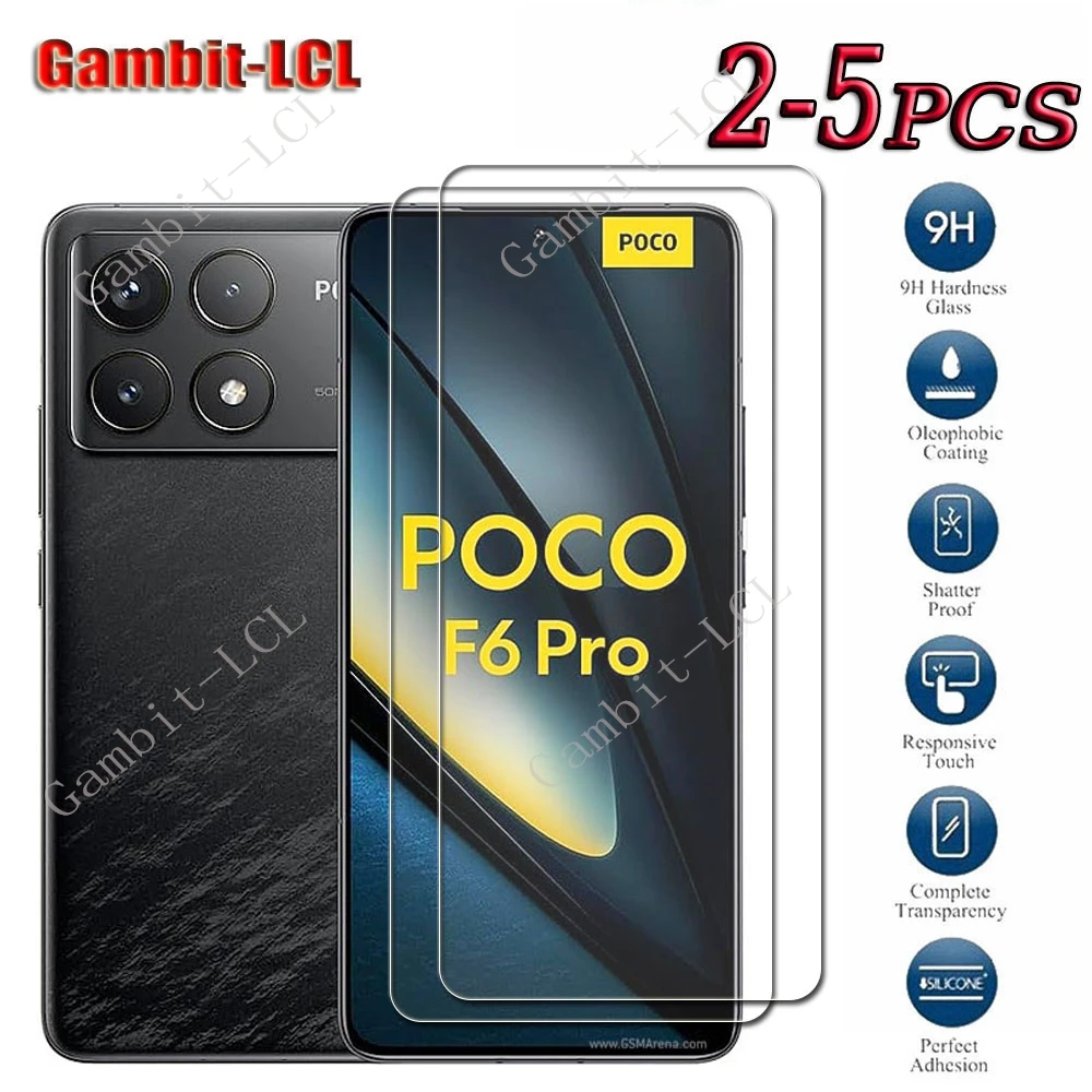 9H HD Original Tempered Glass For Xiaomi Poco F6 Pro 6.67