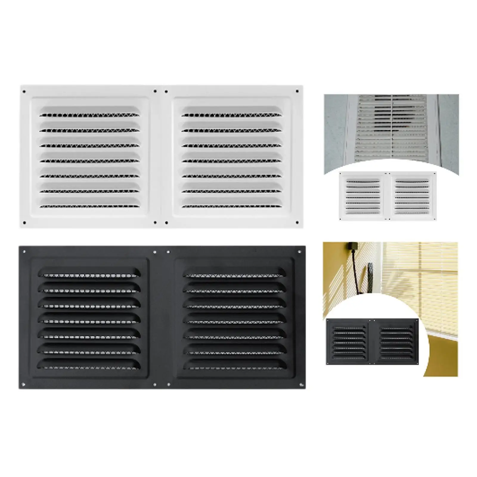 

Vent Cover Improved Ventilation Sturdy Steel for Residential Home Sidewall