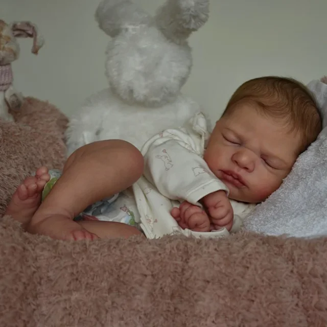 21inch Reborn Doll Kit Everlee Newborn Lifesize Sleeping baby unfinished doll parts 6