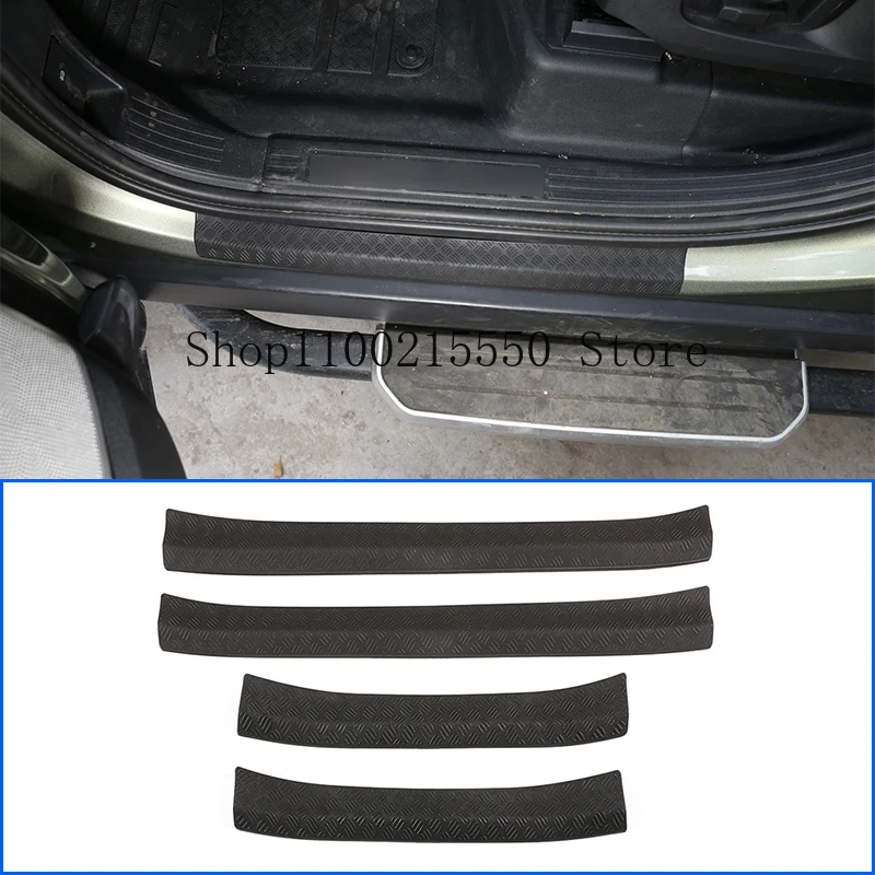 Car Outer Door Sill Guard Scuff Threshold Protection Plate Trim,ABS Black,for Land Rover Defender 110 2020-2021 Accessories