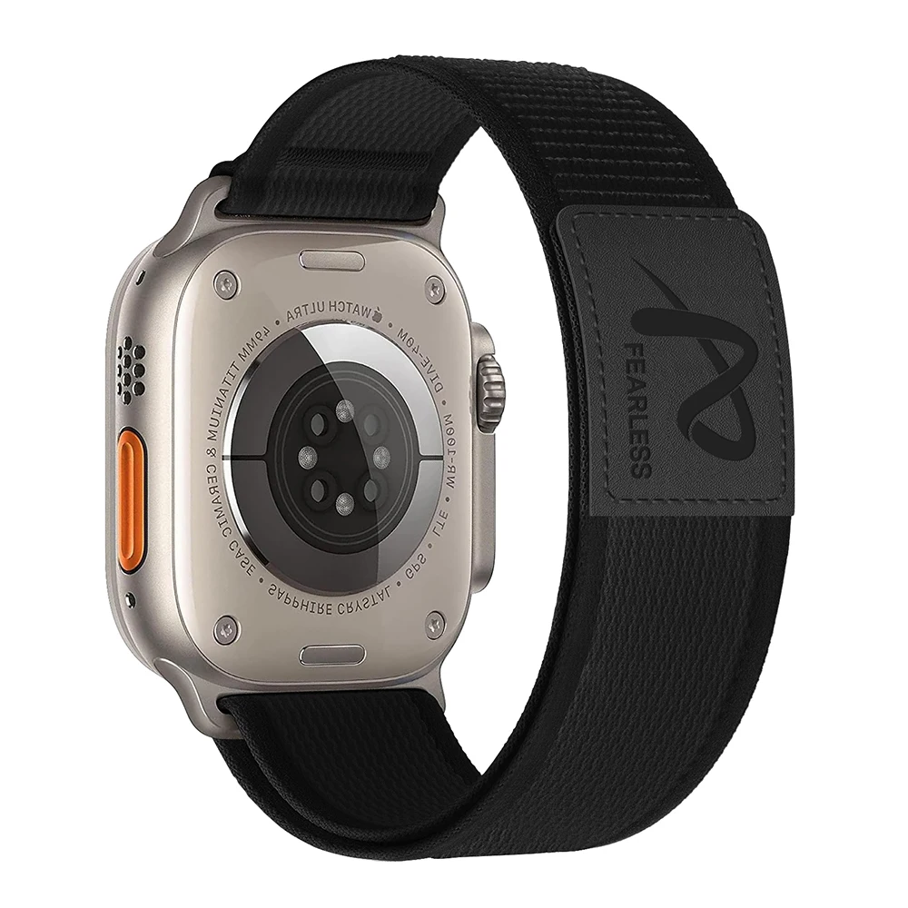 Trail Loop Armband für Apple Watch Ultra Band 49 46 45 44 42 41 40 Nylon-Armband mit Lederschnalle für Watch Serie 11 10 9 8 7 6 5 4
