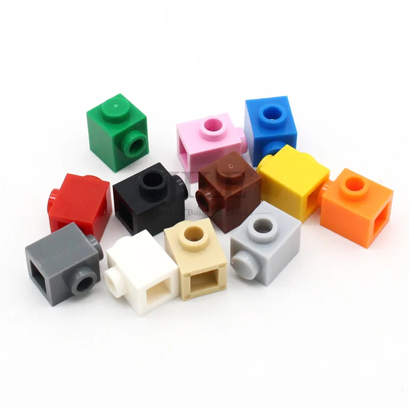 50pcs Moc Creative Brick Modified 1x1 with 2 Hole 87087 DIY Basics Enlighten Building Blocks Classic Compatible Assembles Parts