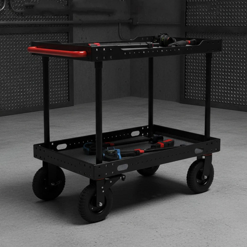 Load-bearing foldable car-mounted outdoor live streaming cart photography cart director cart 8-inch wheels