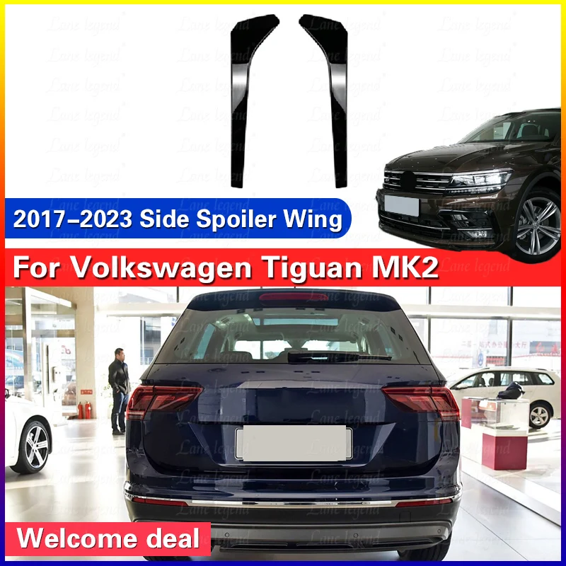 Exterior Accessories Rear Roof Spoiler Tail Wings Rear Window Side Spoiler Wing Tuning For VW Volkswagen Tiguan MK2 2017-2023