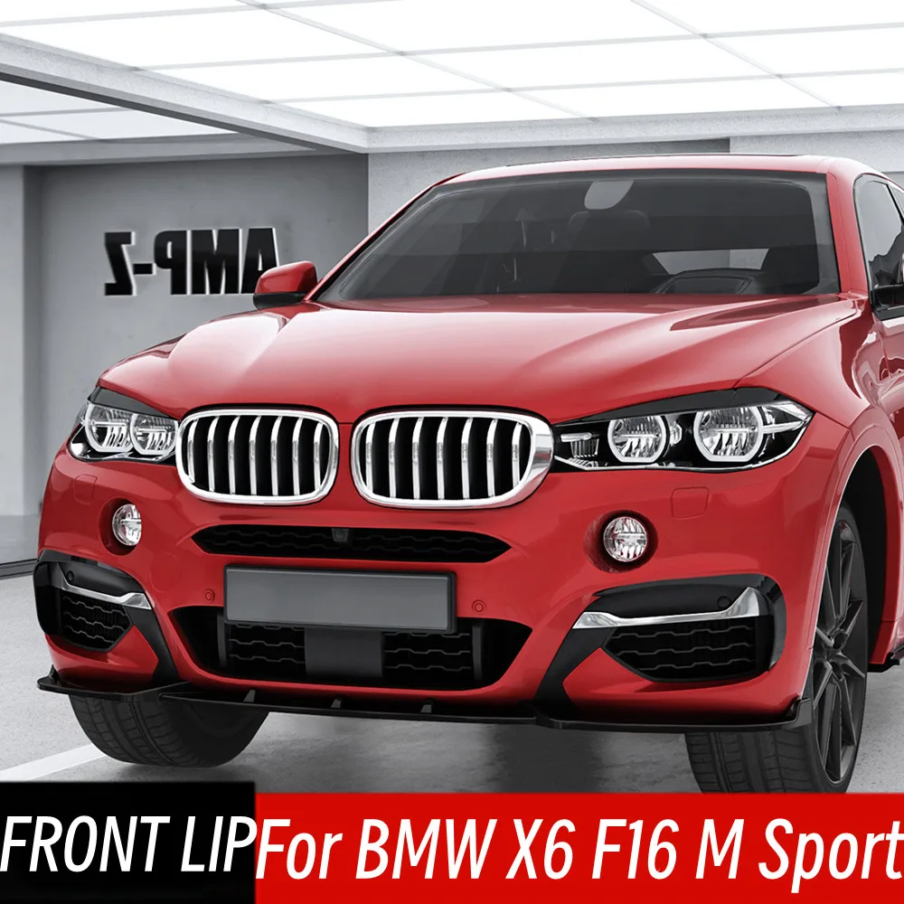 

For 2015-2019 BMW X6 F16 M Sport Front Bumper Lip Chin Splitter Diffuser Spoiler Car Exterior Protection Guard Accessoris Part