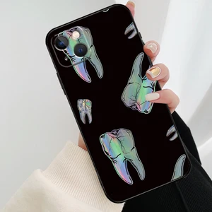 Standard -Telefonabdeckung Zahnarzt, Schocktest, Soft Cover, iPhone 13 14 15 16 Pro Max 11 12 XR X Plus 11 Hauptverkäufe iPhone -Zahnabdeckungen - №9