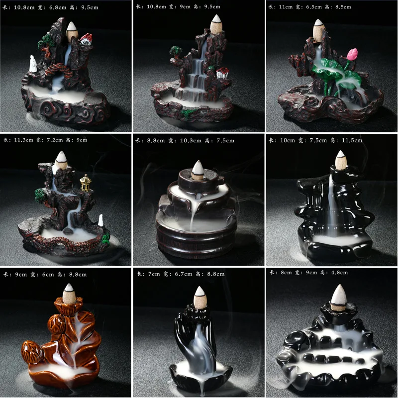 Reverse Flow Ceramic Incense Burner, Home Decoration, Creative Incense Path Ornament