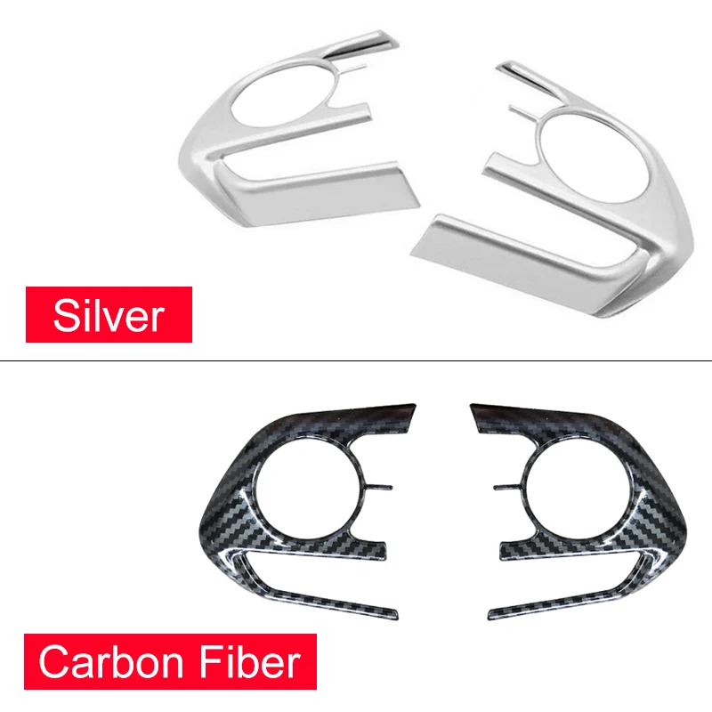 لتويوتا كامري XV70 2018 ~ 2023 2 قطعة عجلة توجيه سيارة زر التبديل سمّاعات بلوتوث طقم إطارات غطاء حماية الكسوة الملحقات #3