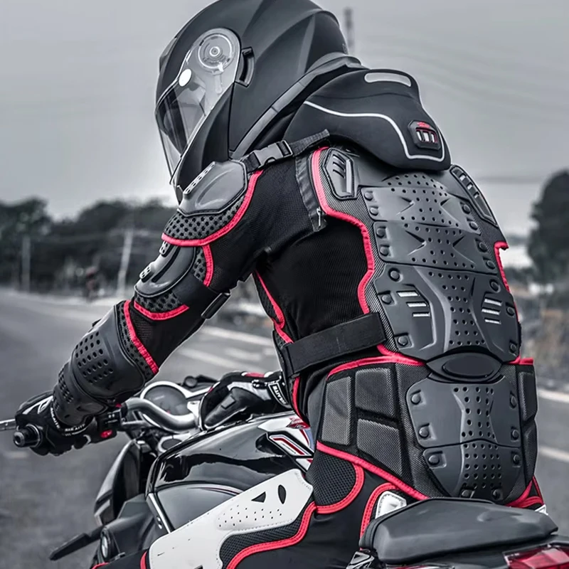 Motorcycle Armor Jacket Off road Protective Equipment Shirt Chest Shoulder Spine Elbow Protective Mesh Riding Jacket