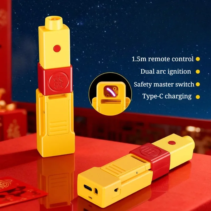 Creative Safety Remote Control Remote Ignition USB Rechargeable Lighter Tungsten Wire Windproof Outdoor Camping Small Tool