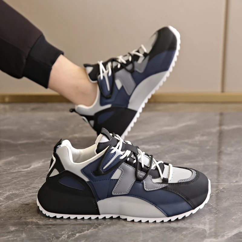 New Athletic Shoes for Men Sneakers Fashion Outdoor Trainers Breathable Sport Lace Up Casual Walking Comfortable Shoes