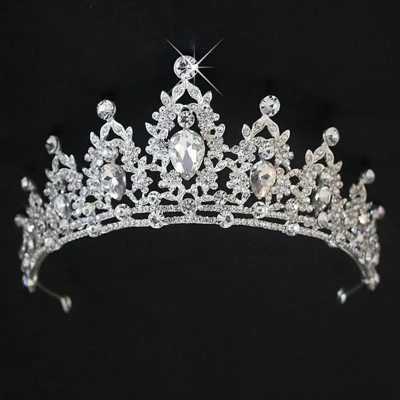 Bridal Headwear Gold-Colour Women's Full Of Classical Temperament Wedding Crown Girl Birthday Dazzling Tiaras Head Jewelry