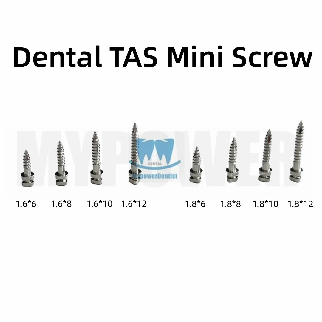 10Pcs Dental TAS Mini Screw Anchorage Screws Micro Driver Titanium 316LVM Implants