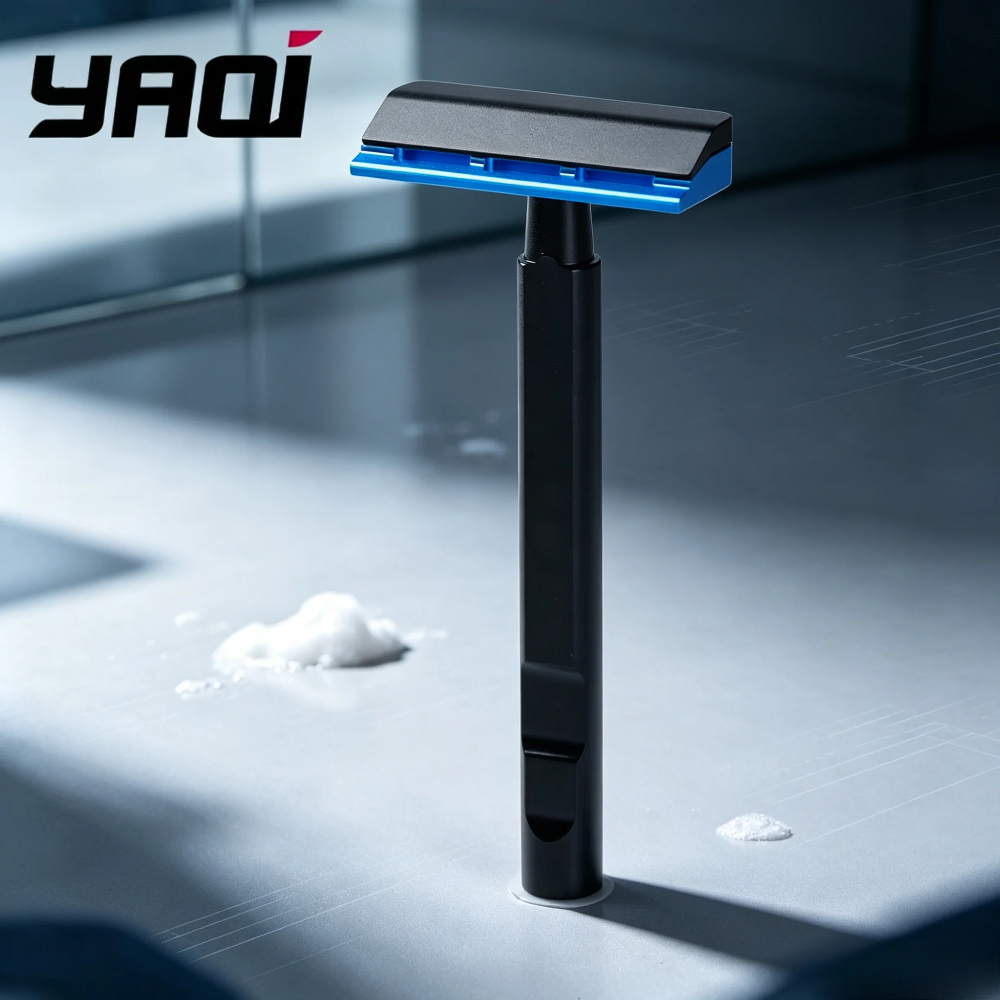 2026-safety-razor-yaqi-black-and-blue-color-tachi-aluminum-version-light-weight-single-edge-beard-shaver