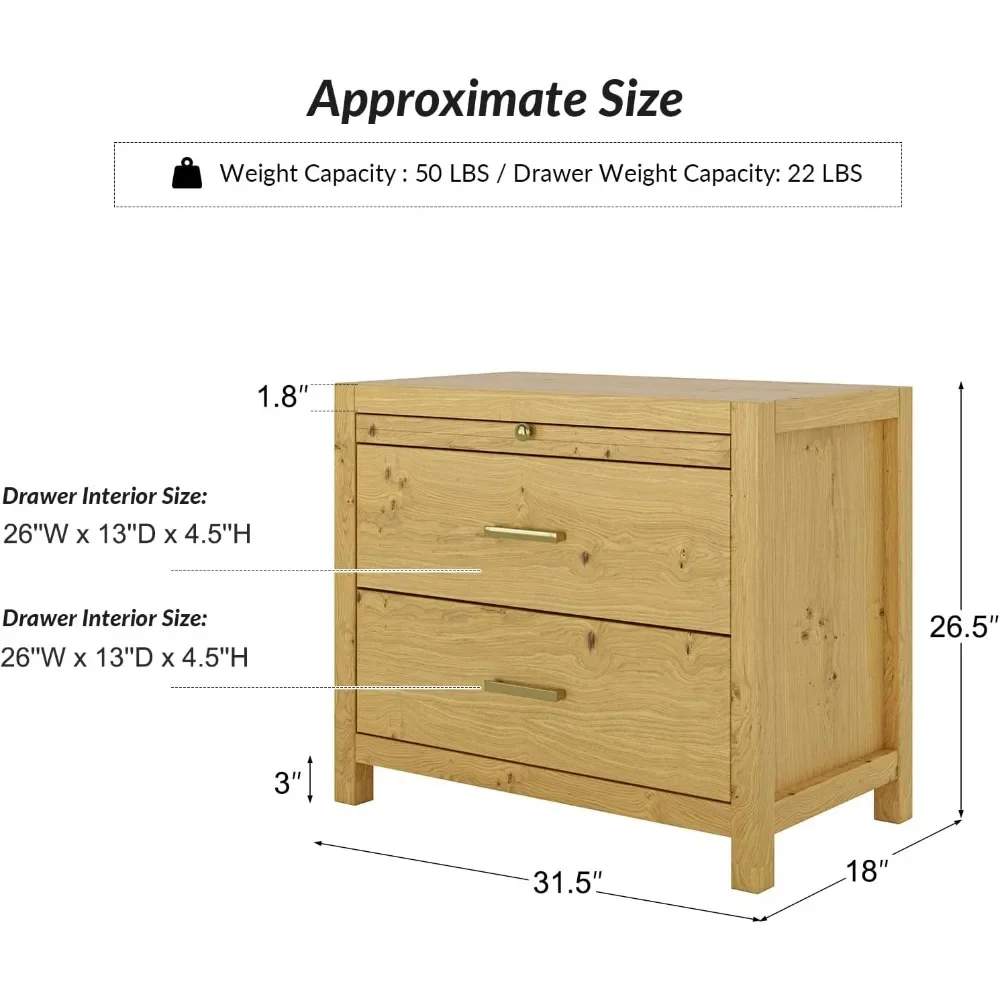 Nightstand with Drawers, Wood Nightstand Side Table with Storage and 1 Pull-Out Tray, Farmhouse Nightstand End Table