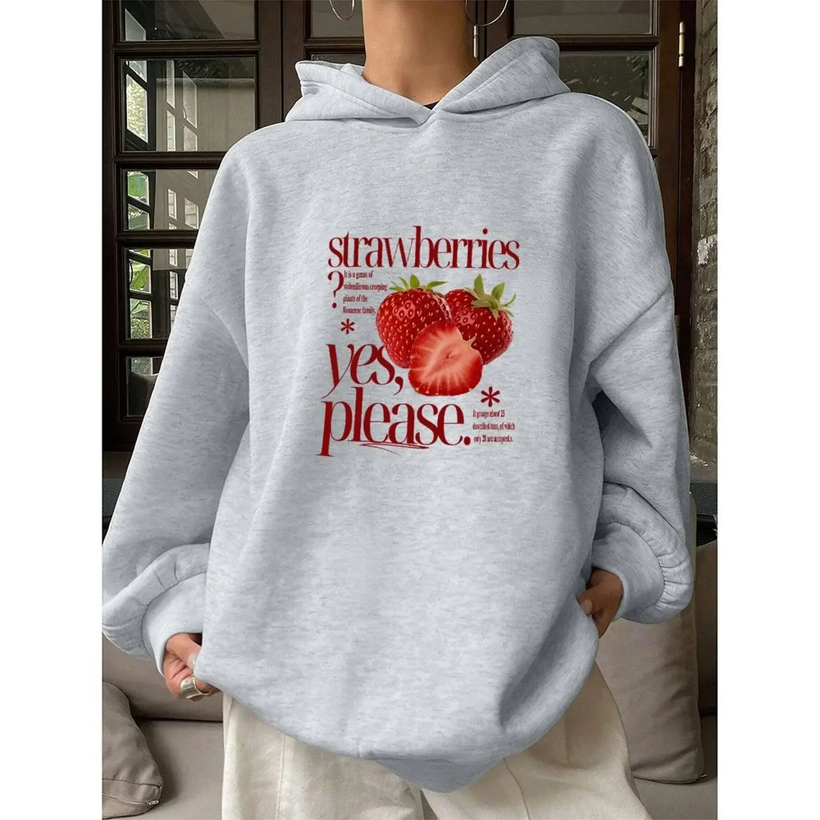 

Women Sweatshirts Pullover Hoodies Winter Casual Printed Comfortable Long Sleeve Sweater Winter Woman Clothes 2025
