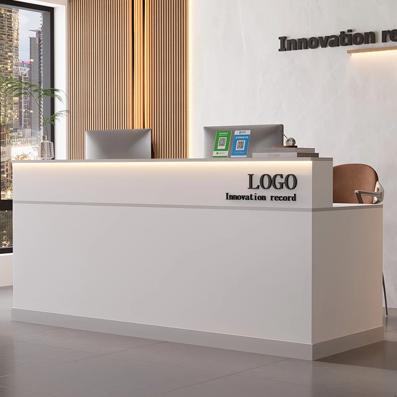 

Design Front Desk Reception Counter Hotels Decor Long Business Reception Desks Beauty Salon Recepcion Mostrador Office Furniture