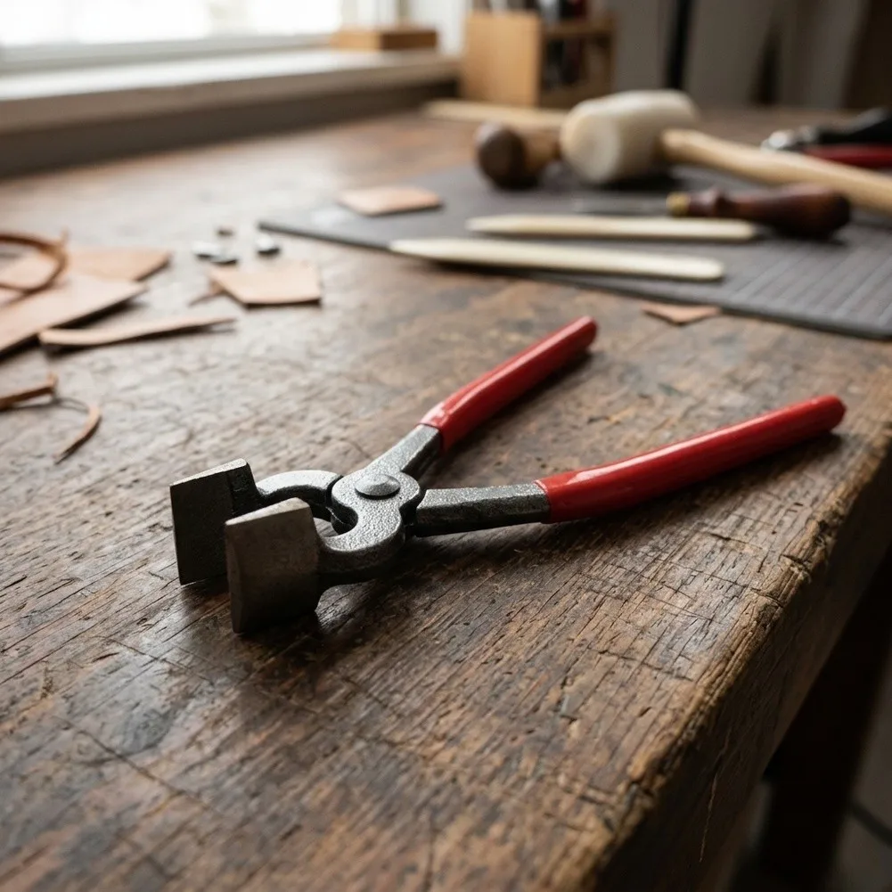 Leather Edge Folding Pliers with 45mm Wide Mouth Design to Prevent Material Damage During Creasing and Shaping