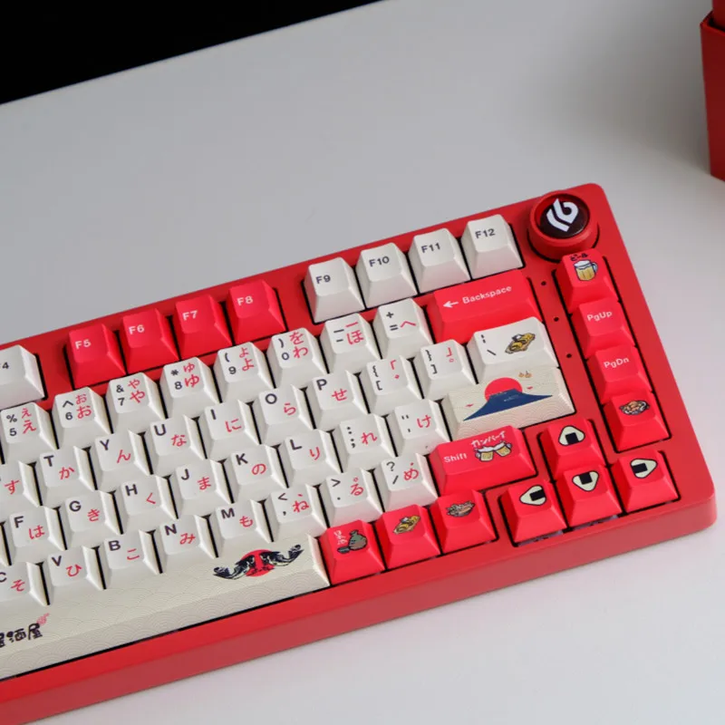 Izakaya Dye Sublimação Keycap Set, Teclado Gaming Mecânico, Perfil Cereja, Material PBT, 129 Chave, Interruptor MX