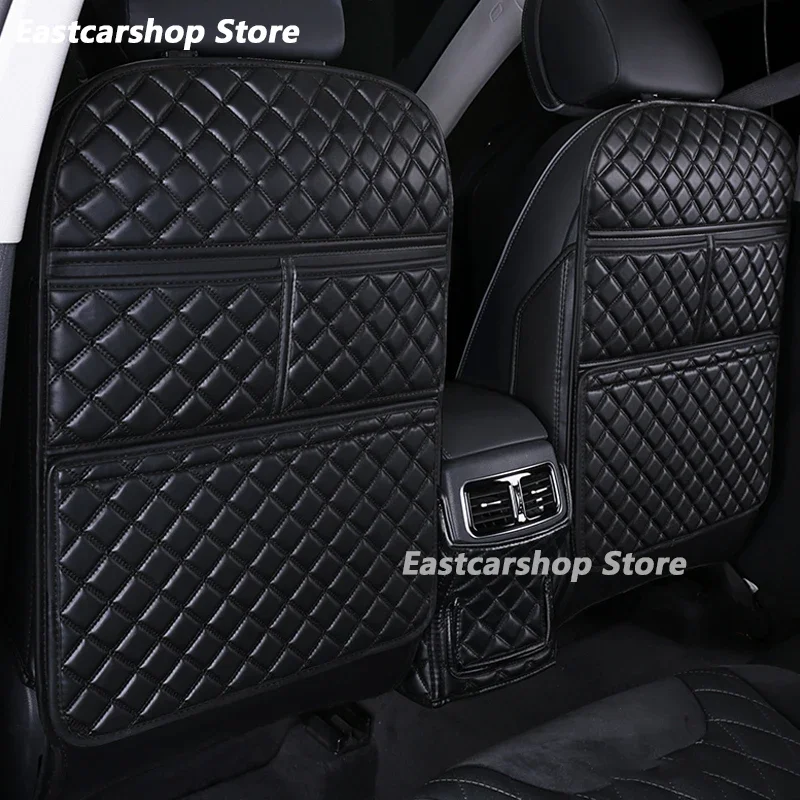 For Trumpchi GAC GS8 1th Car All-Inclusive Leather Rear Seat Protector Anti-kick Protective Mat Accessories 2017-2021