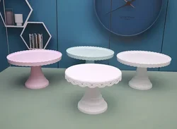 Birthday dessert table decoration plastic high footed cake tray rack wedding decoration setting up table cake display rack