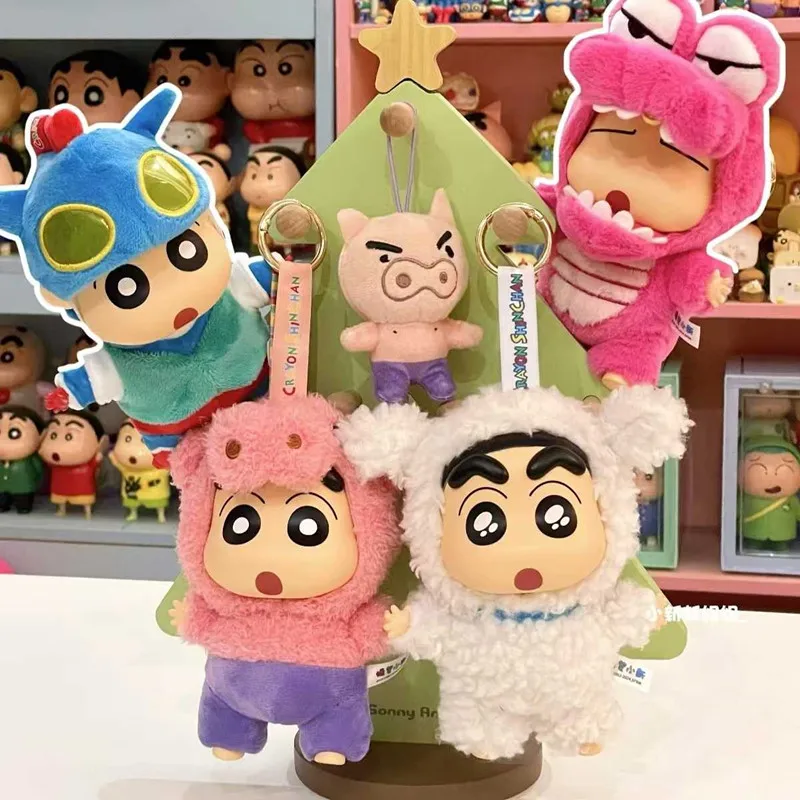 TOPTOY Crayon Shin-Chan Costume Party Series Vinile Peluche Cieco Box Figurine Misterioso Boxe Bag Pendenti Giocattoli Alla Moda Regali