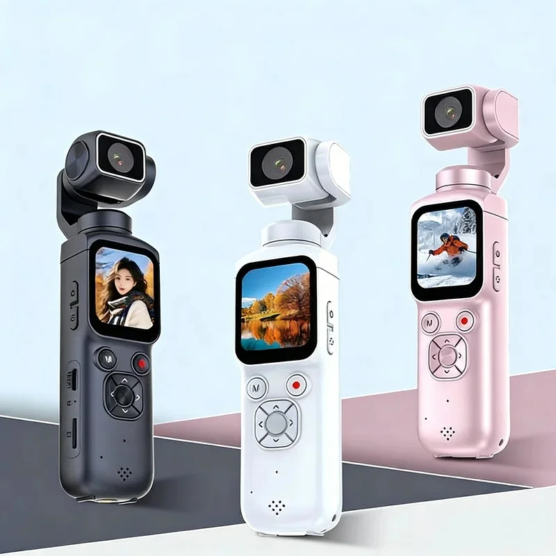 1080P HD Camcorder 330° Gimbal Pocket Camera 1.4 Inch Touch Screen 75MP Pocket Digital WiFi Sports Cam