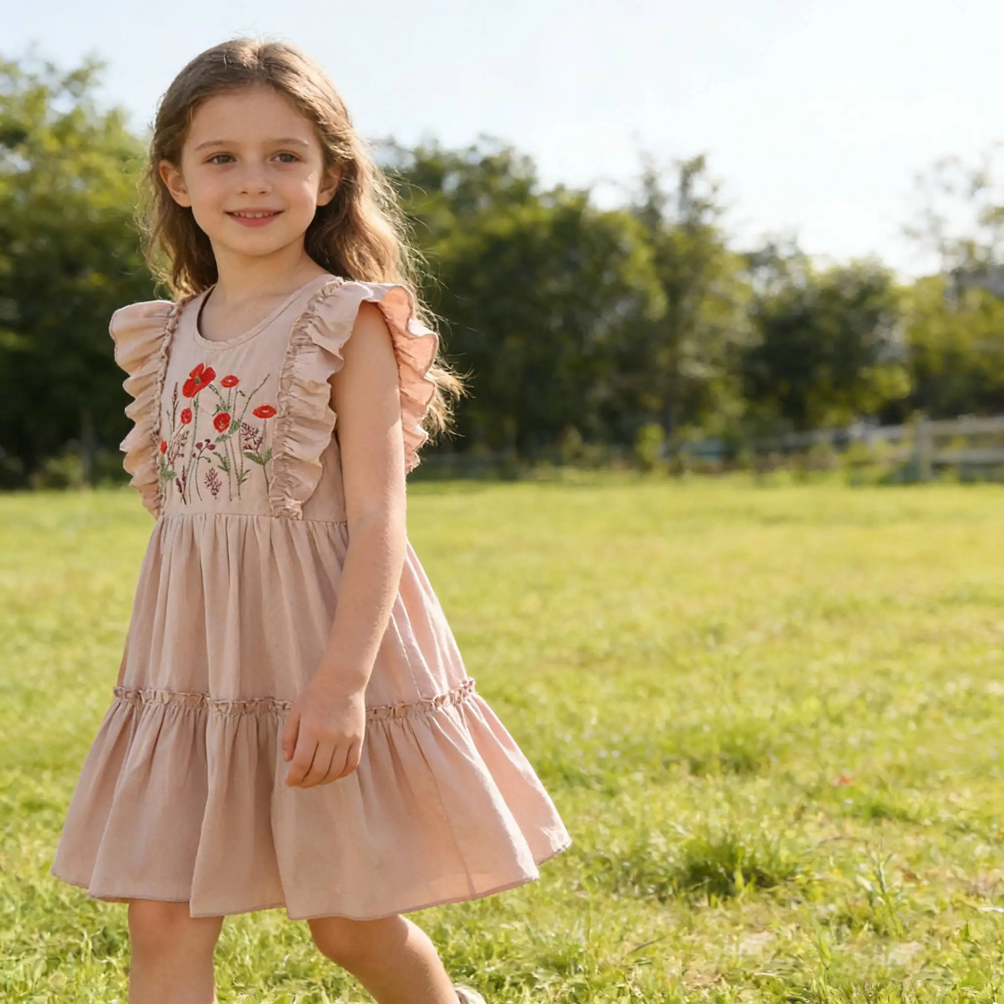 Black Bow Decoration Princess Dresses Korean Version 2026 Summer Sleeveless Girls Dress Fashion Children's Clothing