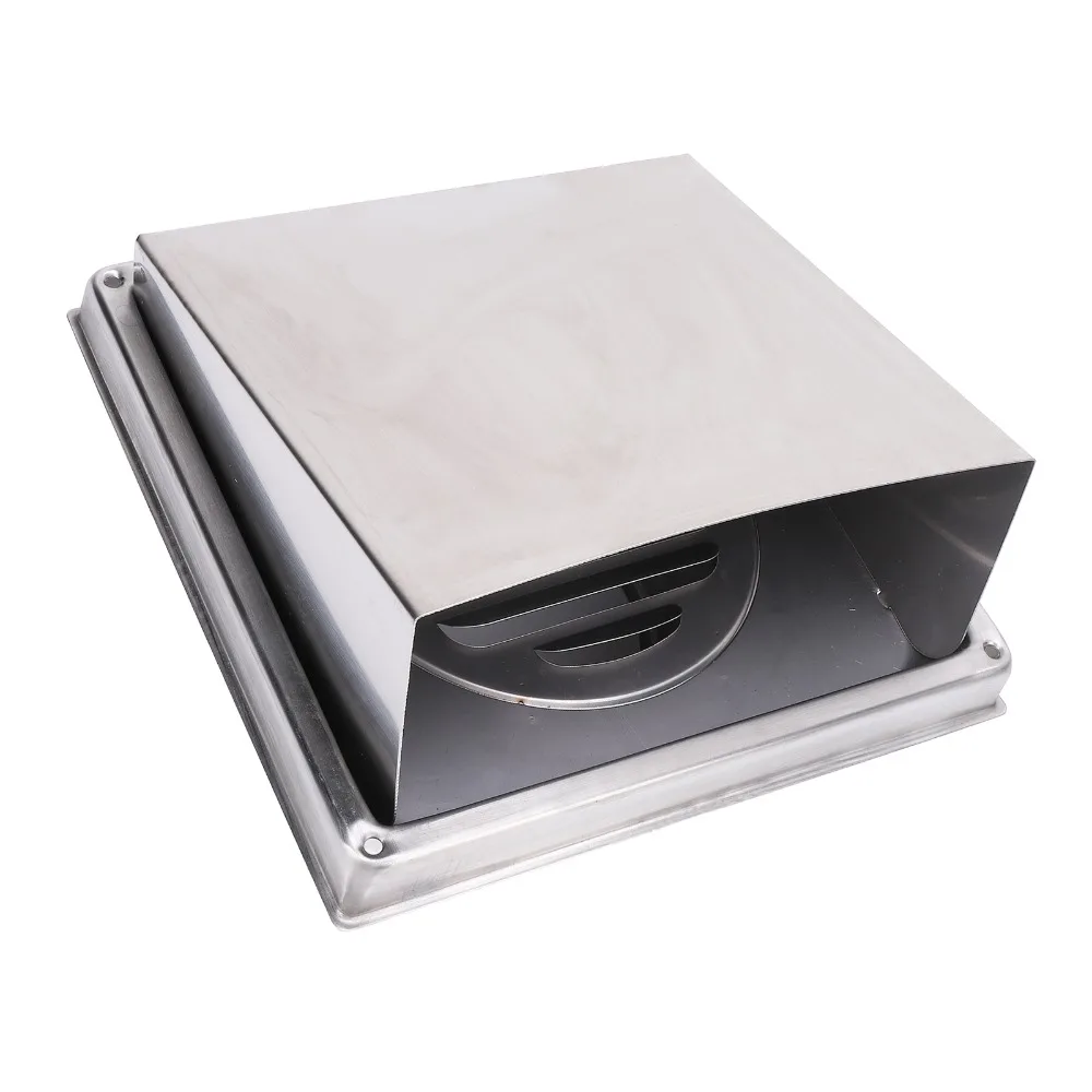 Durable Stainless Steel Dryer Vent Cover Mesh Screen Square Exterior Wall Vent Cover Exhaust Vent Hood Bathroom