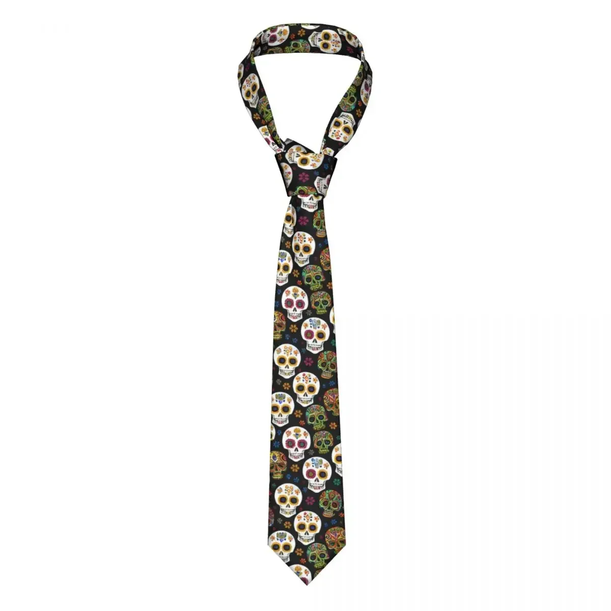 

Skulls With Flowers Tie Necktie Clothing Accessories