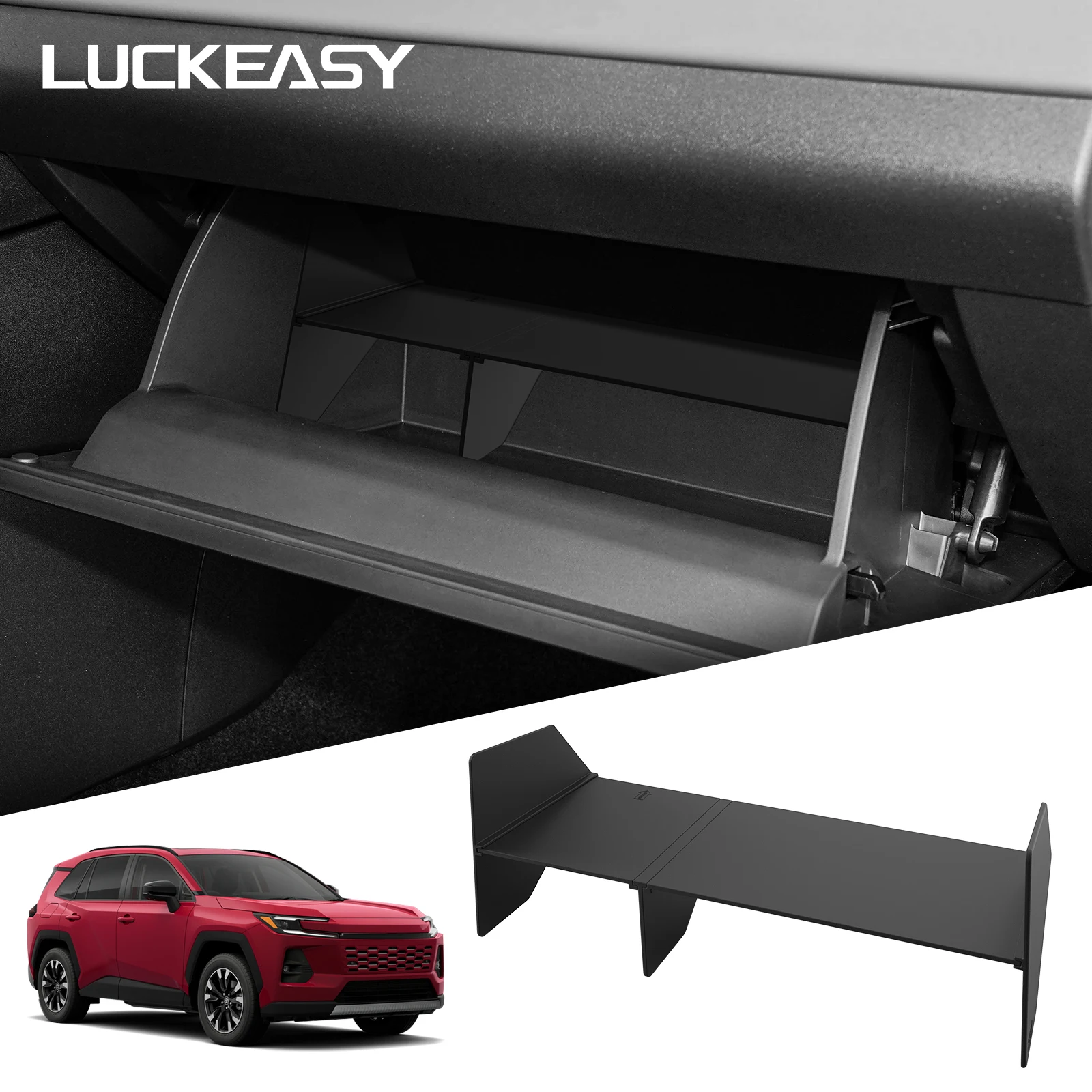 LUCKEASY für Toyota RAV4 2026 Auto-Handschuhfach-Kombinations-Trennwand Zubehör Beifahrer-Aufbewahrungsfach-Organizer-Platte