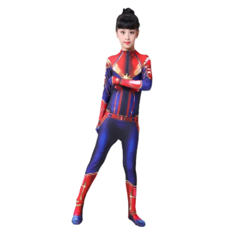 Smile Hero Cosplay Costume pour femme, capitaine de film, combinaison de scène Cos, fête d'Halloween et de carnaval, Zentai Play pour enfants