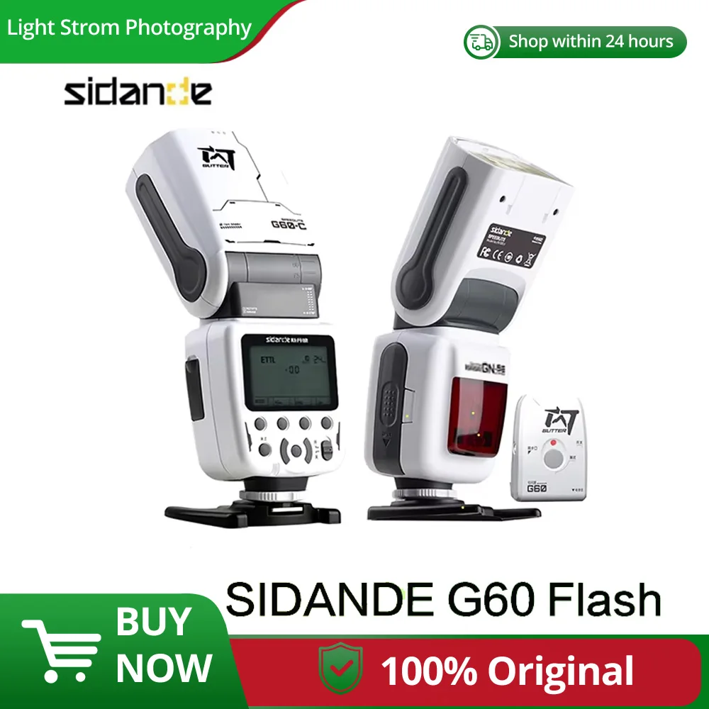 

SIDANDE G6 Wireless G60 Master Slave Camera Flash Speedlite for Canon Nikon Sony Pentax Olympus Fuji Lumix