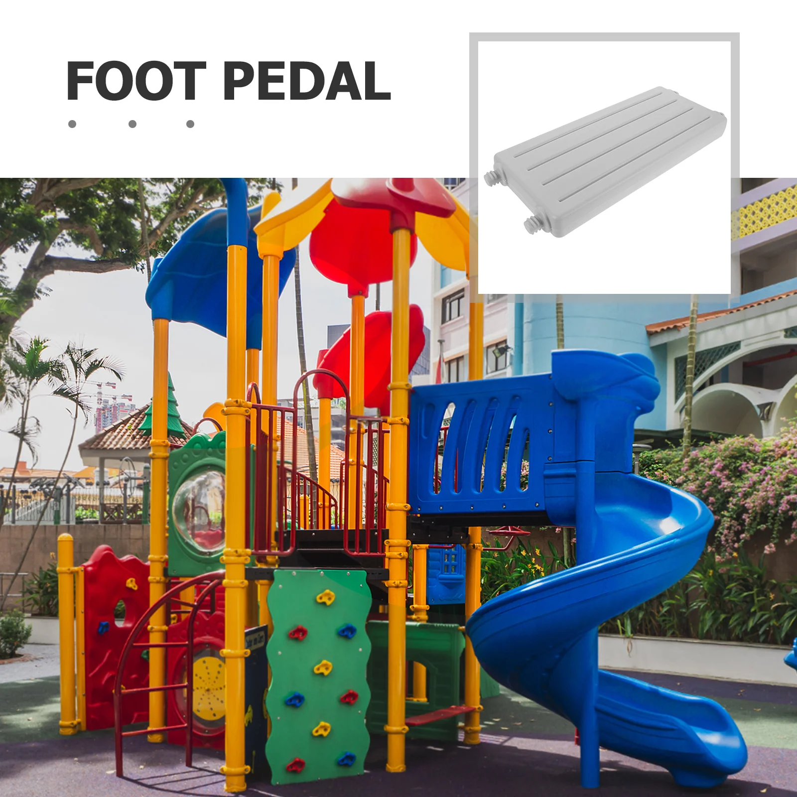 Repose-pieds en plastique de remplacement pour enfants, équipement de terrain de jeu pour enfants, accessoire coulissant d'intérieur et d'extérieur